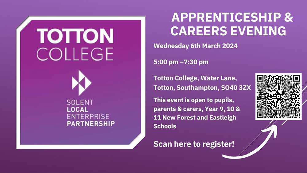 Apprenticeship Evening in collaboration with Totton College